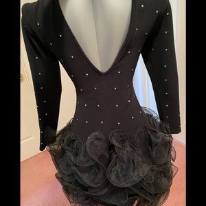 Vintage! Lillie Rubin little black dress Sz XS